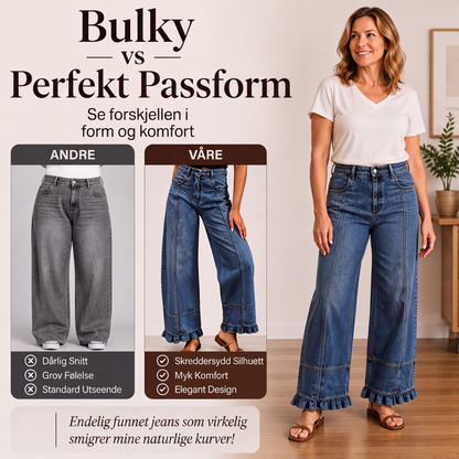 🔥50 % rabatt✨👖 Ballonbukser for damer med volangkant | Myk komfort og avslappet passform til høsten