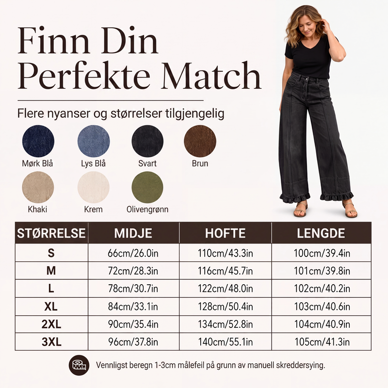 🔥50 % rabatt✨👖 Ballonbukser for damer med volangkant | Myk komfort og avslappet passform til høsten