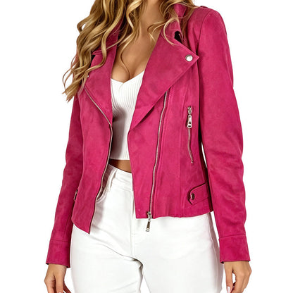 Casual jakke med revers i slim fit for kvinner