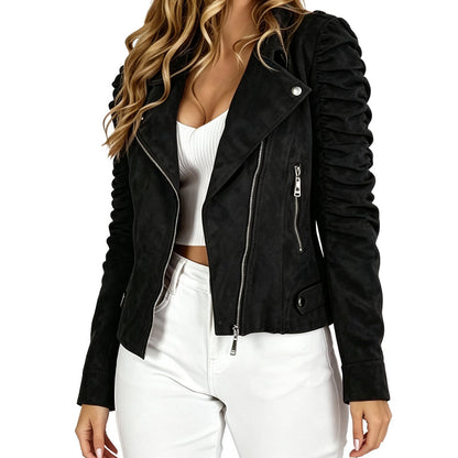 Casual jakke med revers i slim fit for kvinner