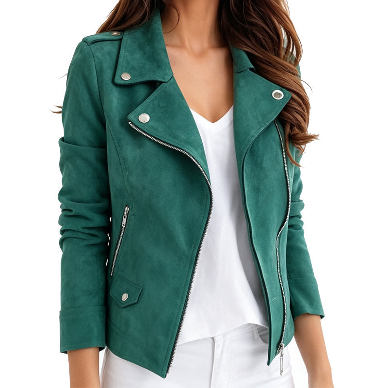 Casual jakke med revers i slim fit for kvinner
