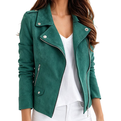 Casual jakke med revers i slim fit for kvinner