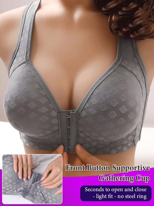 🔥 50 % RABATT 【Kjøp 1 – få 1 gratis】👙✨ BH med knapper foran | Løftende effekt og feminin passform for kvinner