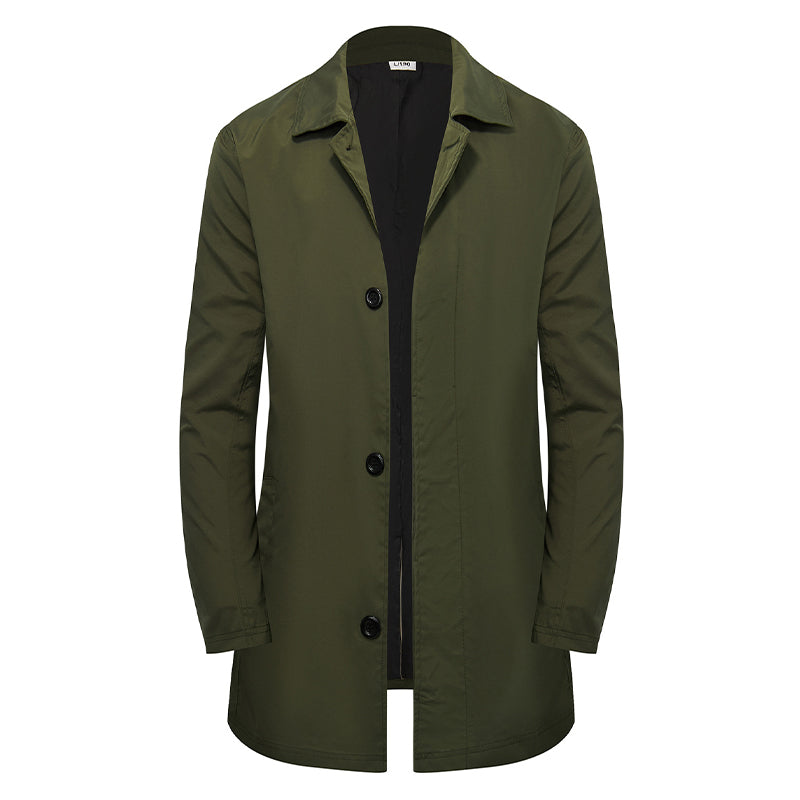 🔥 50% RABATT 🧥 Herre Enkeltspent Kåpe – Minimalistisk & Tidløs