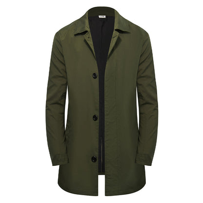 🔥 50% RABATT 🧥 Herre Enkeltspent Kåpe – Minimalistisk & Tidløs