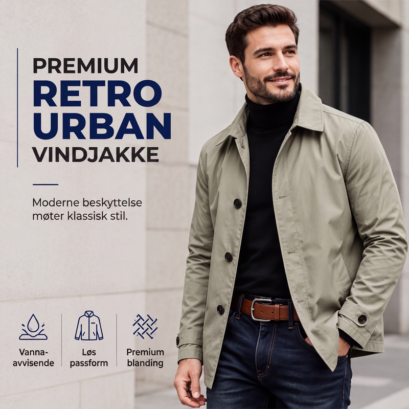 🔥 50% RABATT 🔥 Vanntett Herre Trenchcoat i Midtlang Lengde – Klassisk, Pustende & Allsidig 🧥