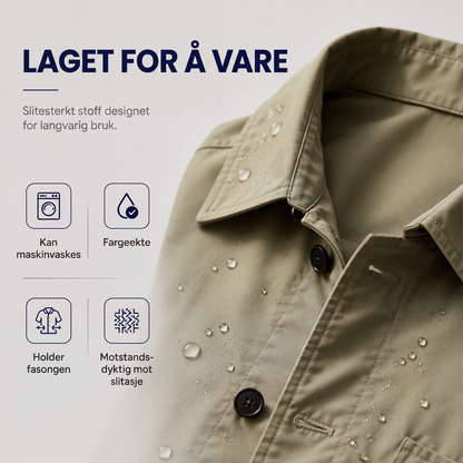 🔥 50% RABATT 🔥 Vanntett Herre Trenchcoat i Midtlang Lengde – Klassisk, Pustende & Allsidig 🧥
