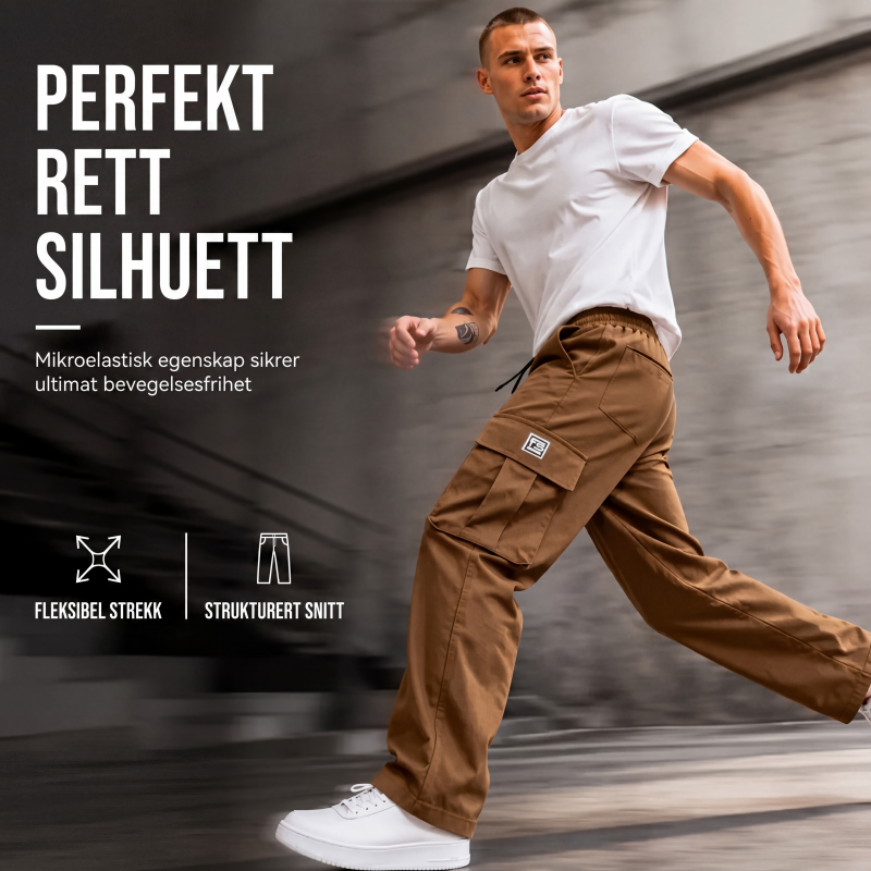 🔥 50% RABATT 🔥 Cargobukser for Menn – Løs & Avslappet Passform, Allsidig & Komfortabel 👖✨