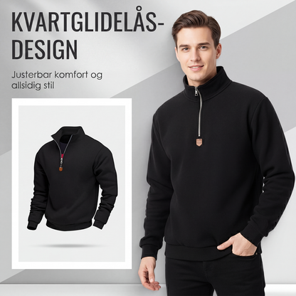 🔥 50% Rabatt 🧥 Herregenser med Ståkrage og Halvglidelås – Tidløs & Allsidig