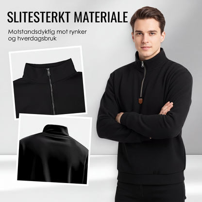 🔥 50% Rabatt 🧥 Herregenser med Ståkrage og Halvglidelås – Tidløs & Allsidig