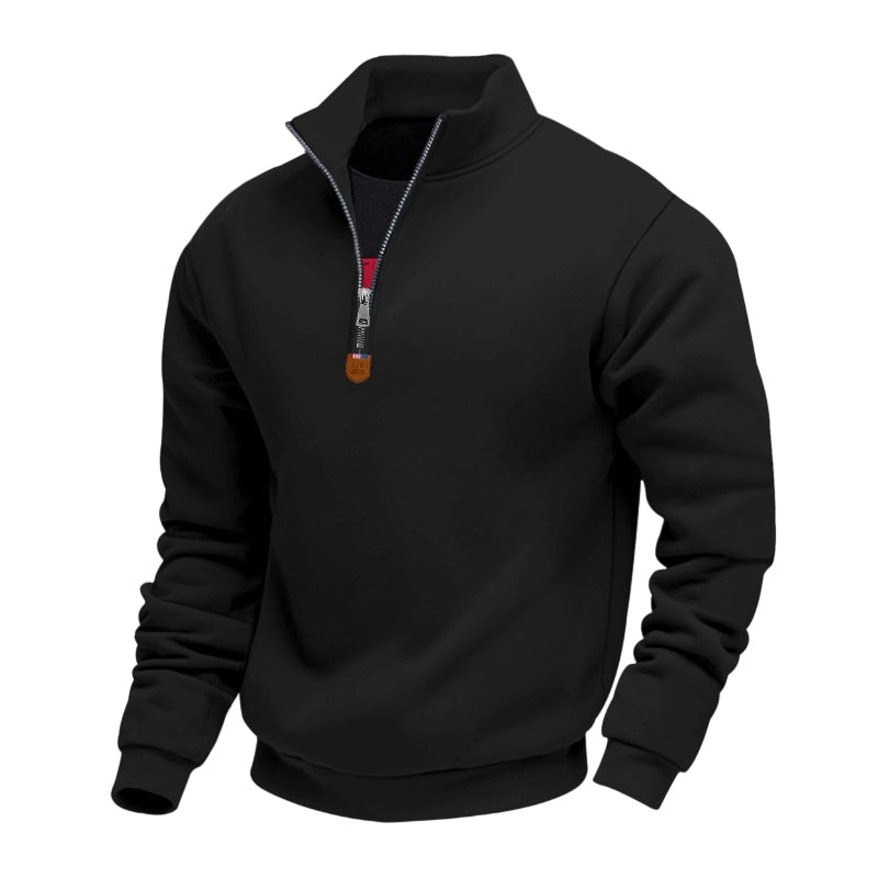 🔥 50% Rabatt 🧥 Herregenser med Ståkrage og Halvglidelås – Tidløs & Allsidig