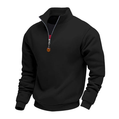 🔥 50% Rabatt 🧥 Herregenser med Ståkrage og Halvglidelås – Tidløs & Allsidig