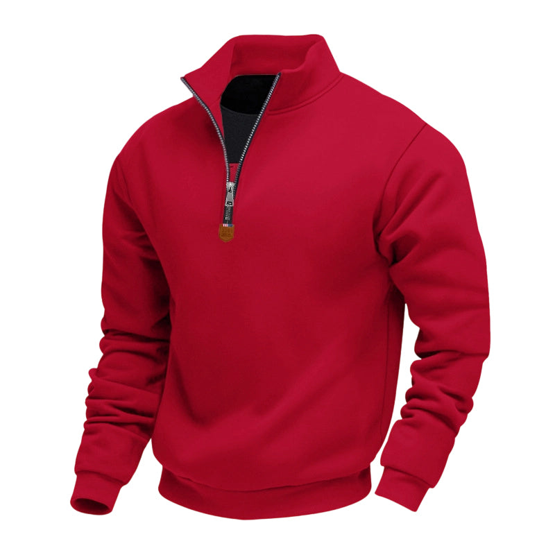 🔥 50% Rabatt 🧥 Herregenser med Ståkrage og Halvglidelås – Tidløs & Allsidig