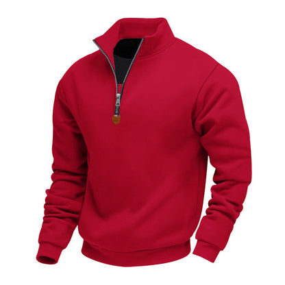 🔥 50% Rabatt 🧥 Herregenser med Ståkrage og Halvglidelås – Tidløs & Allsidig