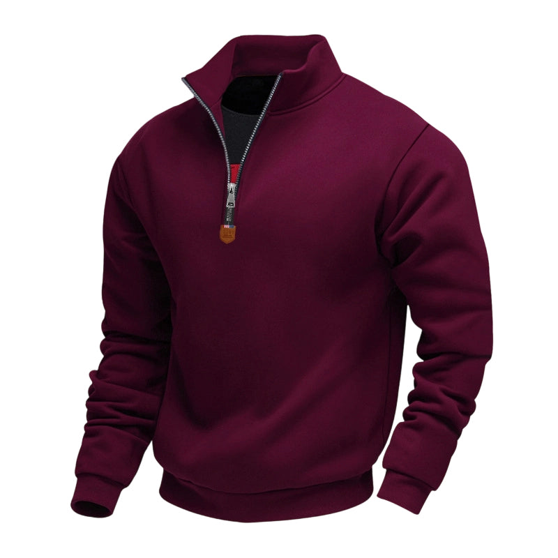 🔥 50% Rabatt 🧥 Herregenser med Ståkrage og Halvglidelås – Tidløs & Allsidig