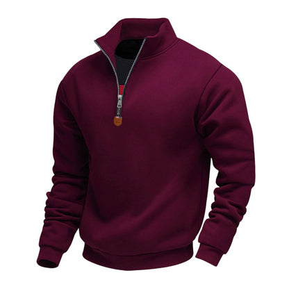 🔥 50% Rabatt 🧥 Herregenser med Ståkrage og Halvglidelås – Tidløs & Allsidig