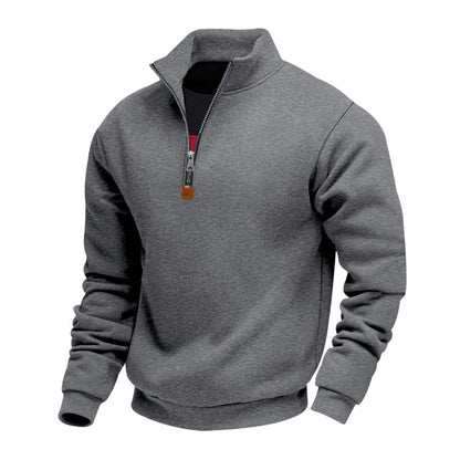 🔥 50% Rabatt 🧥 Herregenser med Ståkrage og Halvglidelås – Tidløs & Allsidig