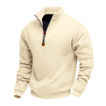 🔥 50% Rabatt 🧥 Herregenser med Ståkrage og Halvglidelås – Tidløs & Allsidig