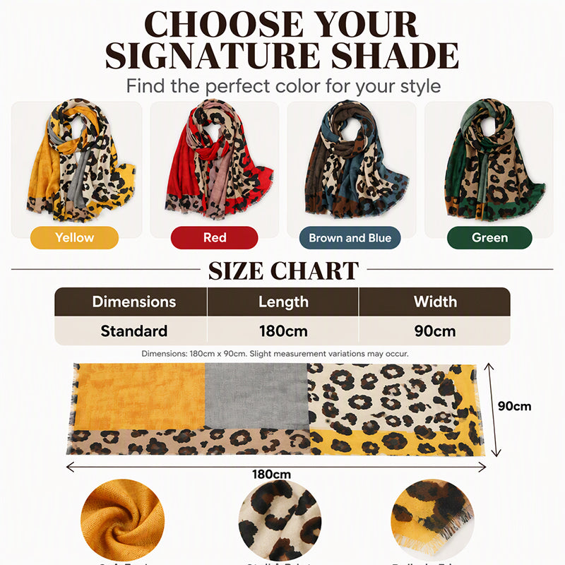 Allsidig og lett sjal med leopardmønster – Stilfullt tilbehør for kvinner ✨🐆
