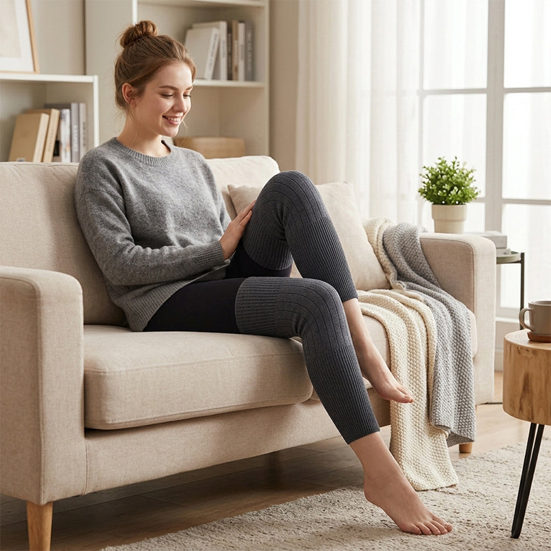 🎉 2026-salg — Over 25 000 solgt!🥰 Unisex knesokker i kashmir med forlenget lengde