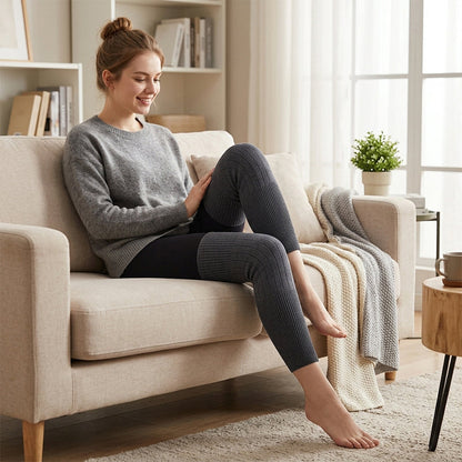 🎉 2026-salg — Over 25 000 solgt!🥰 Unisex knesokker i kashmir med forlenget lengde