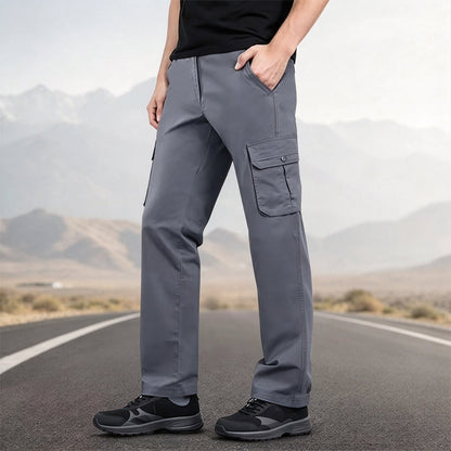 🔥 50% RABATT 🔥 Pustende Cargobukser for Menn – Løs Passform, Flere Lommer & Allsidig Komfort 👖✨
