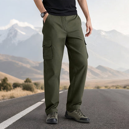 🔥 50% RABATT 🔥 Pustende Cargobukser for Menn – Løs Passform, Flere Lommer & Allsidig Komfort 👖✨