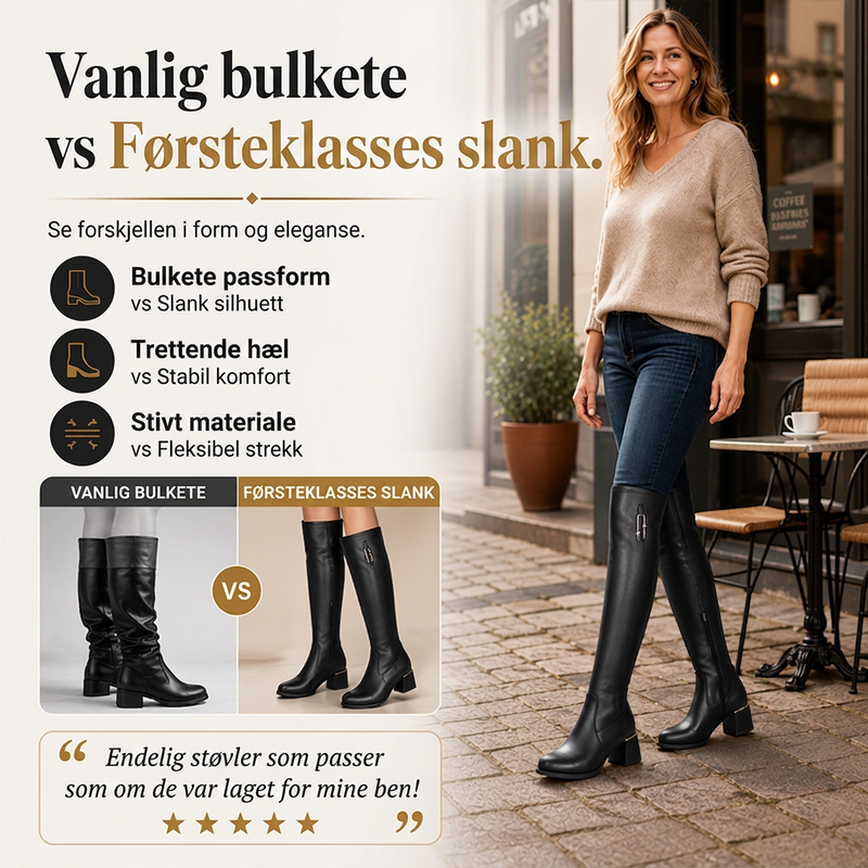 🔥 50% RABATT 🔥 Varme og Elastiske Overkneestøvler for Kvinner – Komfortable, Stretch & Stilfulle for Høst & Vinter 👢❄️
