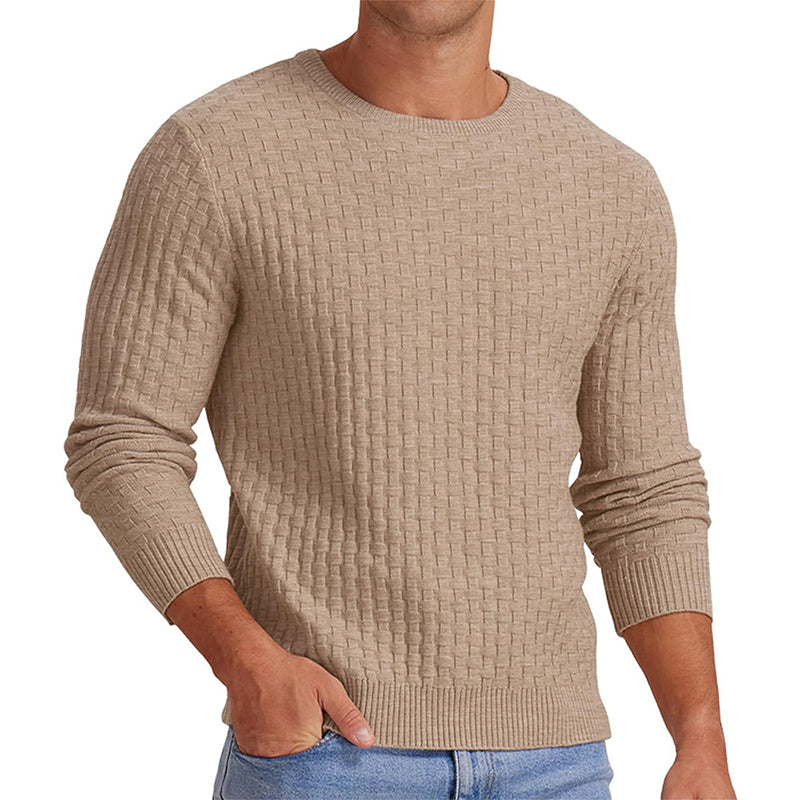 🔥 50% RABATT 🔥 Avslappet Rundhalset Herregenser i Strikk – Myk, Varm & Allsidig for Høst & Vinter 🧥✨