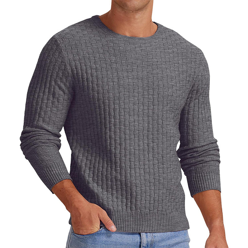 🔥 50% RABATT 🔥 Avslappet Rundhalset Herregenser i Strikk – Myk, Varm & Allsidig for Høst & Vinter 🧥✨