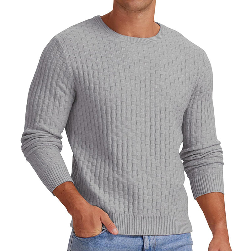 🔥 50% RABATT 🔥 Avslappet Rundhalset Herregenser i Strikk – Myk, Varm & Allsidig for Høst & Vinter 🧥✨