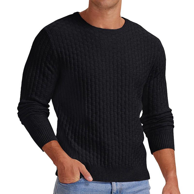 🔥 50% RABATT 🔥 Avslappet Rundhalset Herregenser i Strikk – Myk, Varm & Allsidig for Høst & Vinter 🧥✨