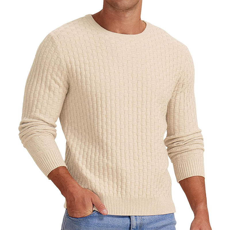 🔥 50% RABATT 🔥 Avslappet Rundhalset Herregenser i Strikk – Myk, Varm & Allsidig for Høst & Vinter 🧥✨