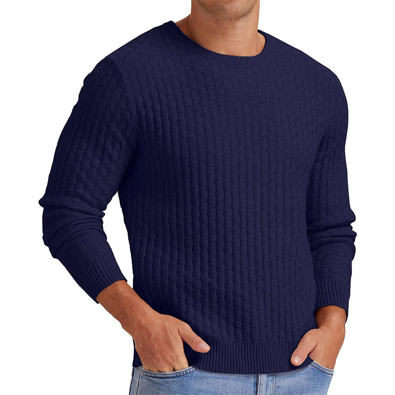 🔥 50% RABATT 🔥 Avslappet Rundhalset Herregenser i Strikk – Myk, Varm & Allsidig for Høst & Vinter 🧥✨
