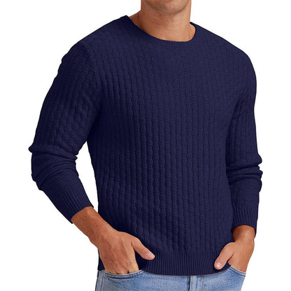 🔥 50% RABATT 🔥 Avslappet Rundhalset Herregenser i Strikk – Myk, Varm & Allsidig for Høst & Vinter 🧥✨