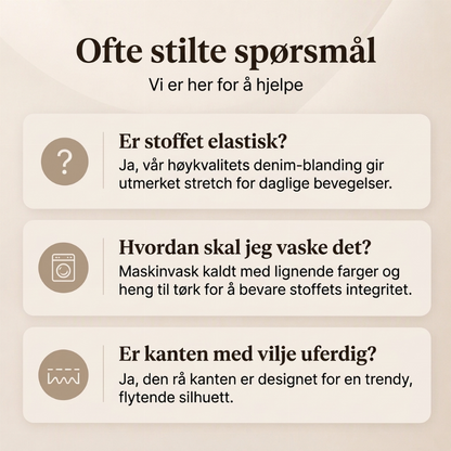 👖 Damejeans med høy midje og doble knapper – bootcut