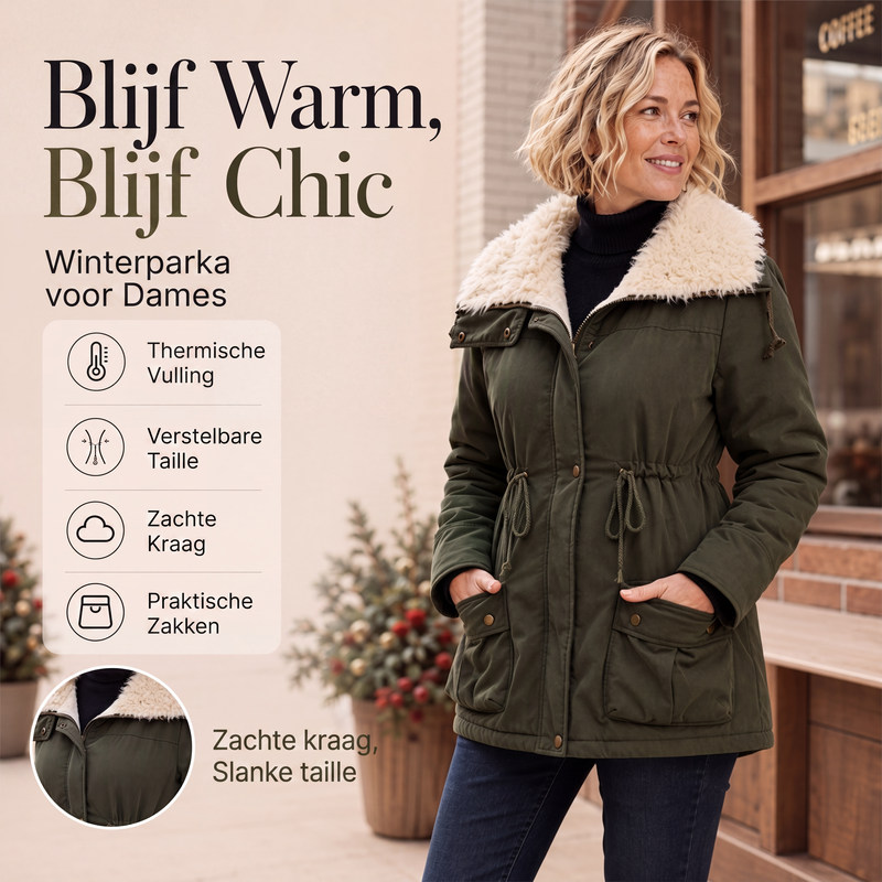 🔥 50% RABATT 🔥 Halvlang Vattert Damejakke med Hette – Varm, Vindtett & Stilfull for Høst & Vinter 🧥❄️