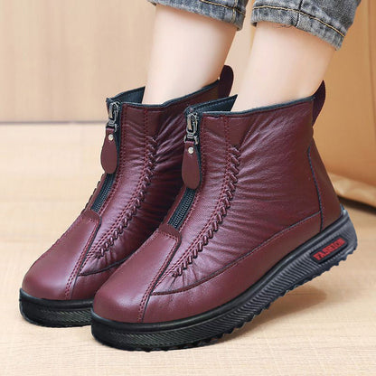 🔥 50% RABATT 🔥 Varme Vinterankelstøvler for Dame med Glidelås – Sklisikre, Komfortable & Stilfulle for Vinteren ❄️👢
