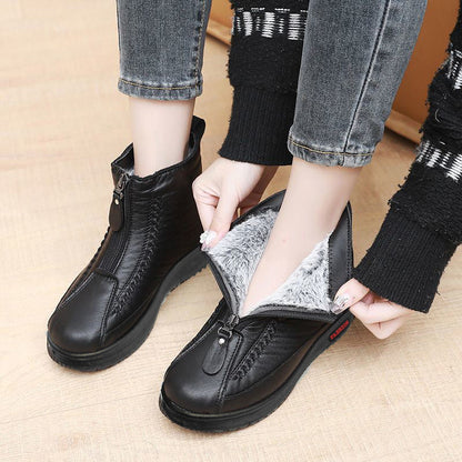 🔥 50% RABATT 🔥 Varme Vinterankelstøvler for Dame med Glidelås – Sklisikre, Komfortable & Stilfulle for Vinteren ❄️👢