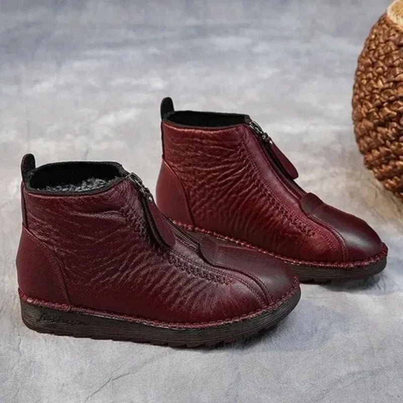 🔥 50% RABATT 🔥 Varme Vinterankelstøvler for Dame med Glidelås – Sklisikre, Komfortable & Stilfulle for Vinteren ❄️👢
