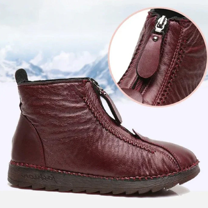 🔥 50% RABATT 🔥 Varme Vinterankelstøvler for Dame med Glidelås – Sklisikre, Komfortable & Stilfulle for Vinteren ❄️👢