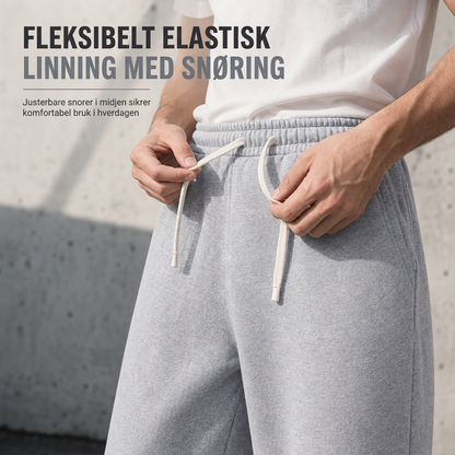 Løstsittende treningsbukser med snøring til menn, casual stil