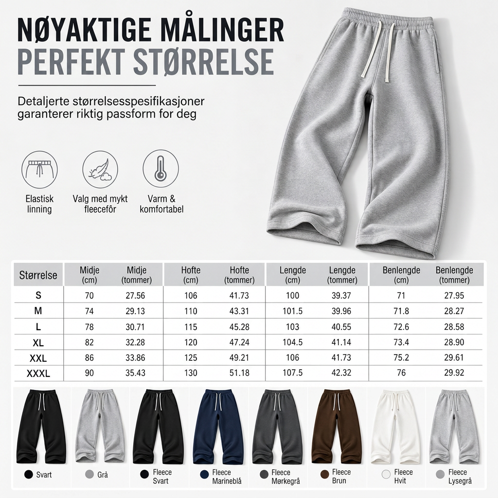 Løstsittende treningsbukser med snøring til menn, casual stil