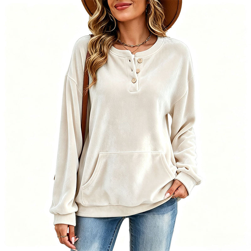 🔥 50% RABATT 🔥 Gullfløyelsgenser for Kvinner – Luksuriøs, Myk & Stilren for Fest & Hverdag ✨👚