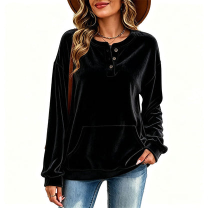 🔥 50% RABATT 🔥 Gullfløyelsgenser for Kvinner – Luksuriøs, Myk & Stilren for Fest & Hverdag ✨👚