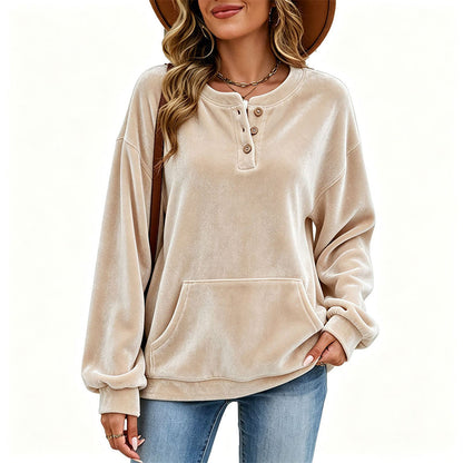 🔥 50% RABATT 🔥 Gullfløyelsgenser for Kvinner – Luksuriøs, Myk & Stilren for Fest & Hverdag ✨👚