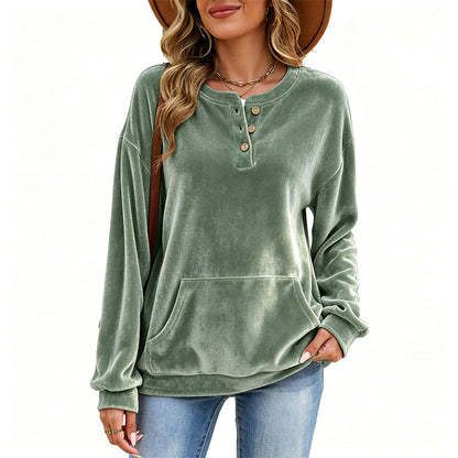 🔥 50% RABATT 🔥 Gullfløyelsgenser for Kvinner – Luksuriøs, Myk & Stilren for Fest & Hverdag ✨👚