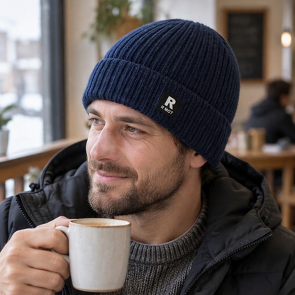 🔥 50% RABATT 🔥 Løs & Komfortabel Strikket Herrelue – Varm, Myk & Allsidig for Vinteren 🧢❄️