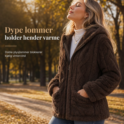 🔥 50% RABATT 🔥 Uformell Kosedress for Kvinner – Ensfarget Design & Myk Pels – Komfortabel, Varm & Allsidig for Høst & Vinter 🧸✨