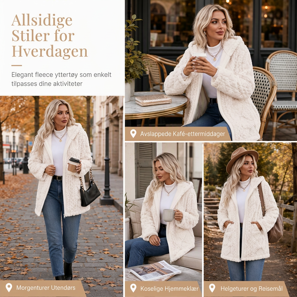 🔥 50% RABATT 🔥 Uformell Kosedress for Kvinner – Ensfarget Design & Myk Pels – Komfortabel, Varm & Allsidig for Høst & Vinter 🧸✨